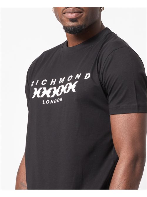 T-shirt à col ras du cou avec logo Richmond X RICHMOND X | UMP25004TSBLACK